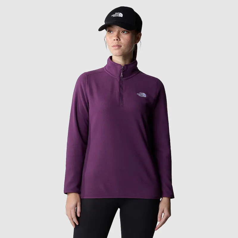 North Face Womens 100 Glacier Quarter Zip Purple sold by Sportsmans Warehouse
