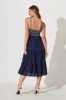 Sunseeker Midi Sundress In Navy Cotton sold by St Frock