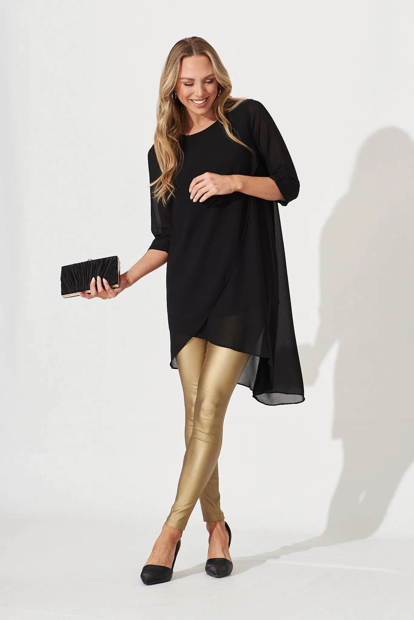 Terry Top In Black sold by St Frock