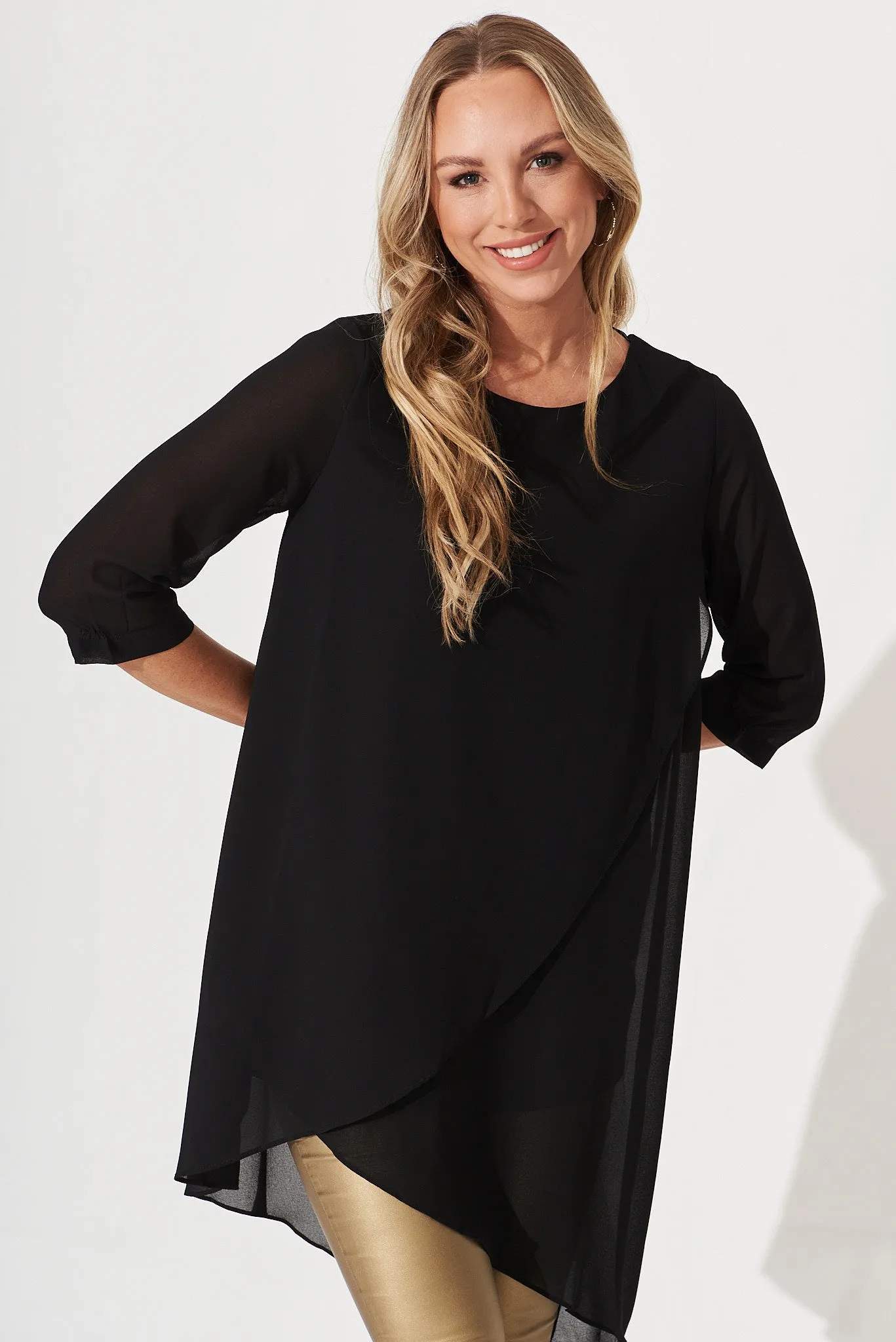 Terry Top In Black sold by St Frock product image thumbnail 2