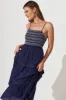 Sunseeker Midi Sundress In Navy Cotton sold by St Frock