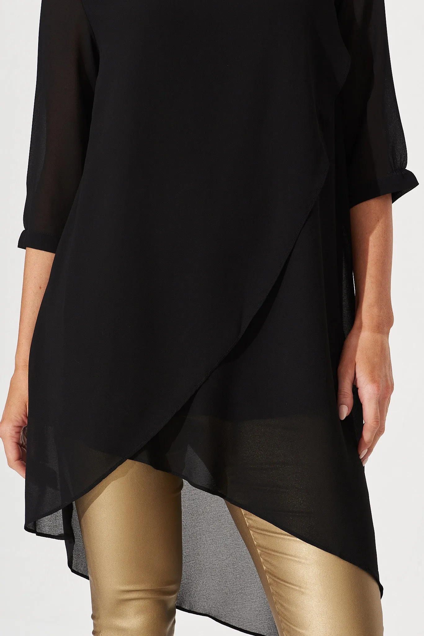 Terry Top In Black sold by St Frock product image thumbnail 5