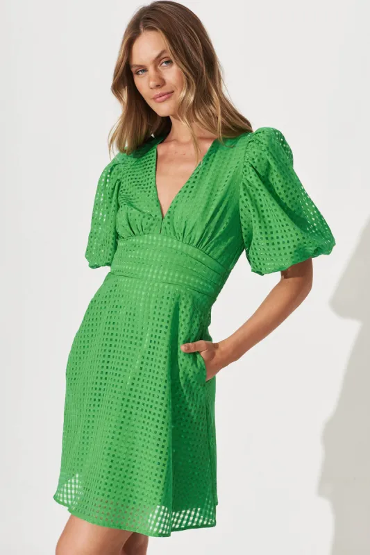 Leona Dress In Green Organza sold by St Frock