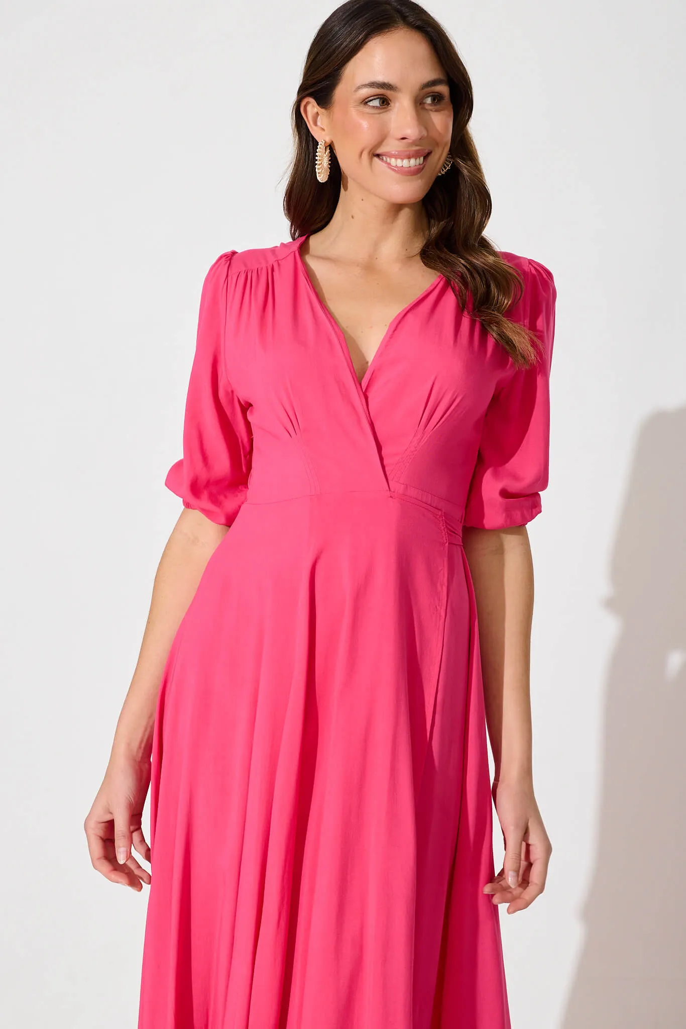 Ronda Maxi Wrap Dress In Pink sold by St Frock product image thumbnail 2
