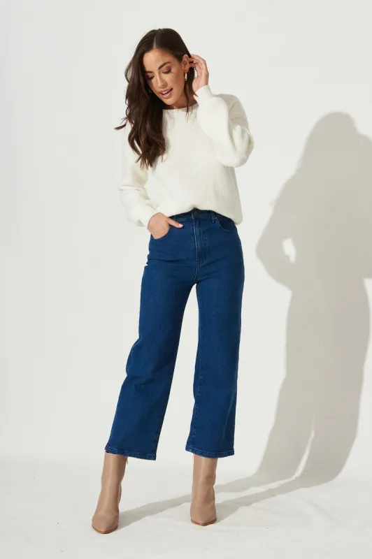 Jordie High Rise Wide Leg Jean In Blue Denim sold by St Frock