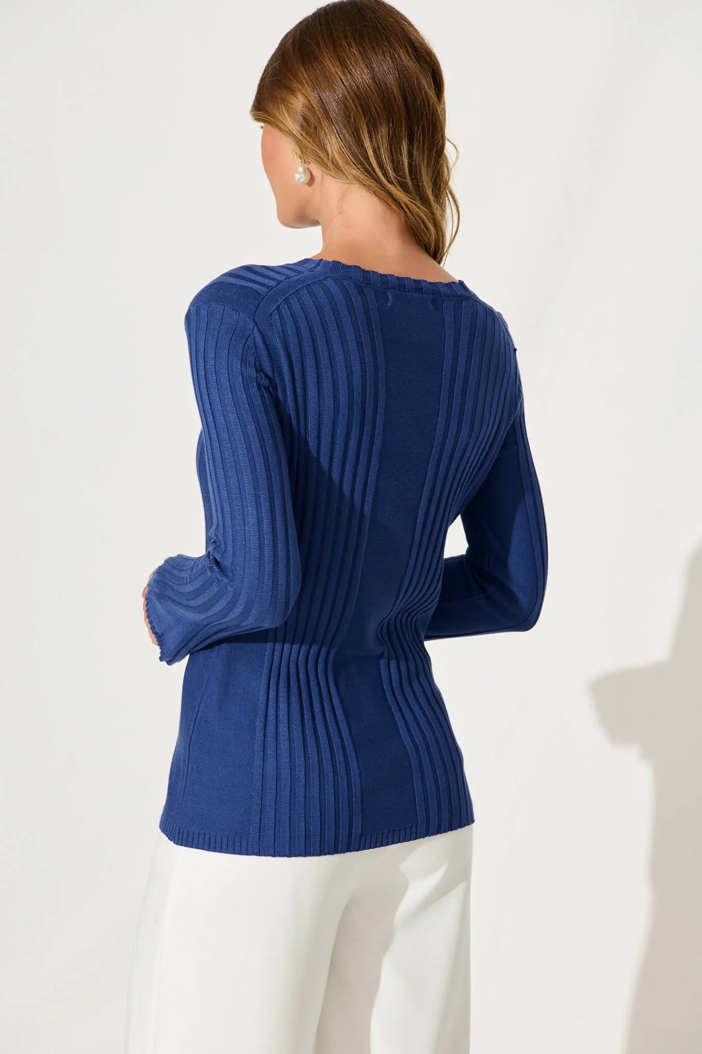 Tira Knit Top In Blue sold by St Frock product image thumbnail 3