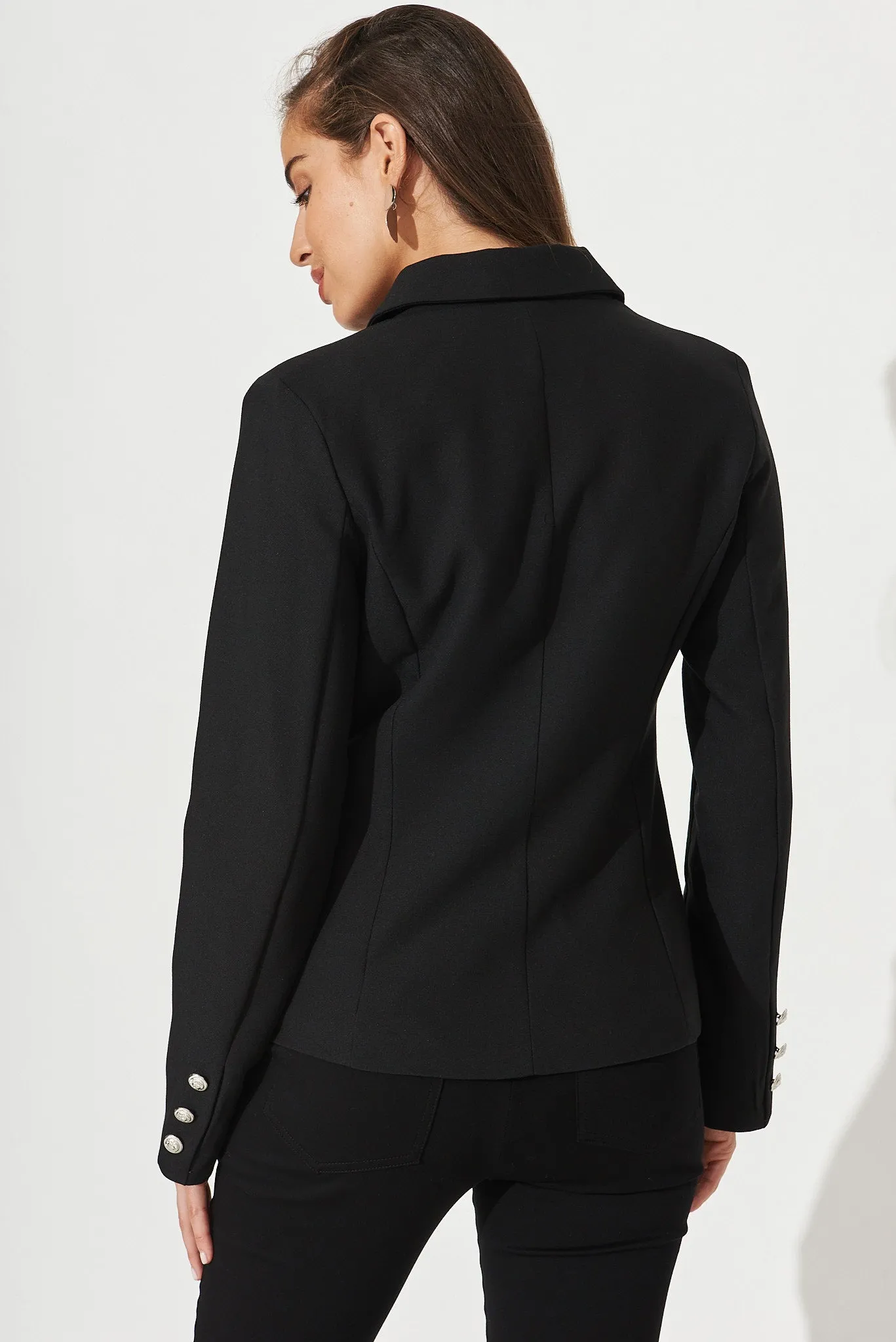 Nataly Blazer In Black sold by St Frock product image thumbnail 4