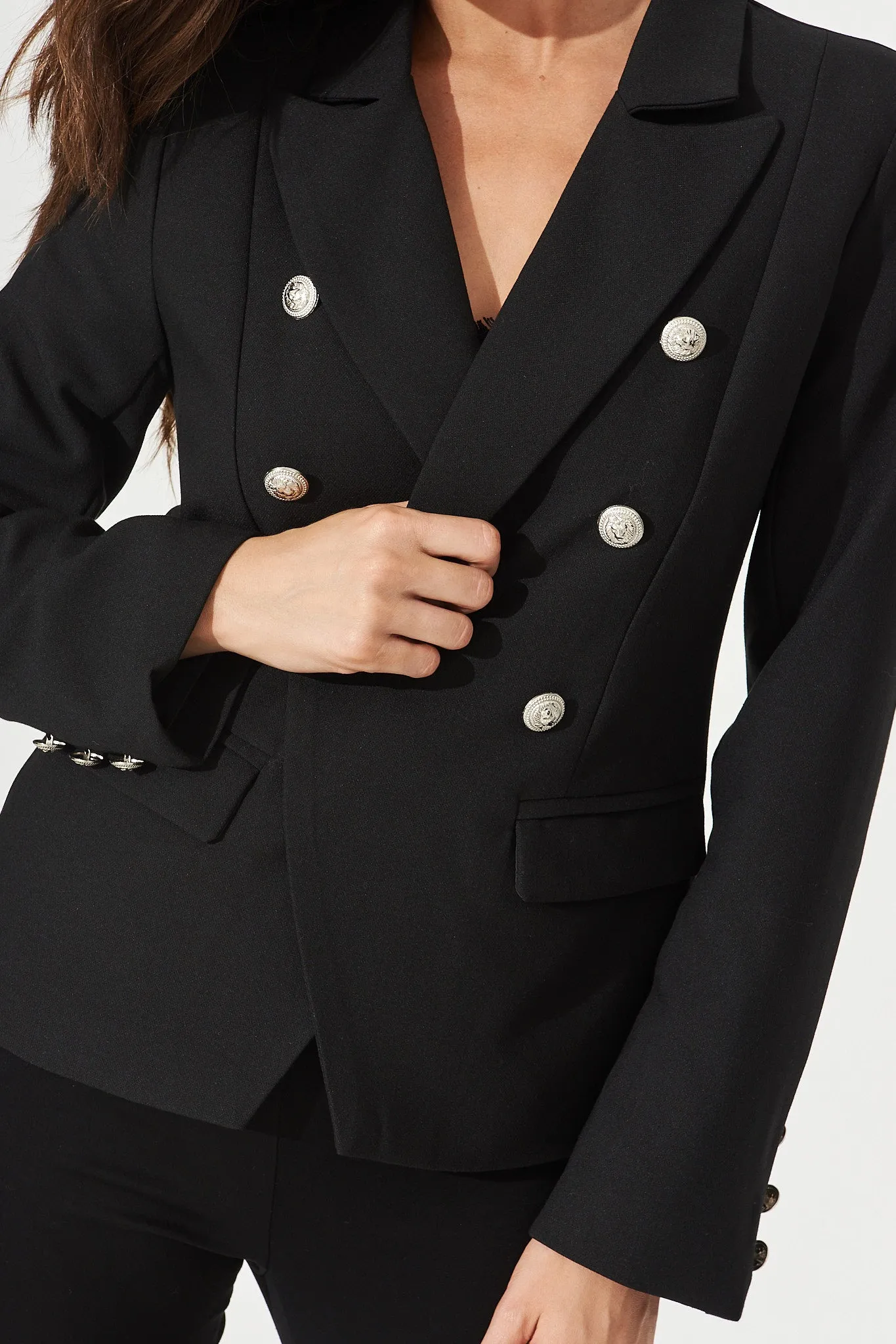 Nataly Blazer In Black sold by St Frock product image thumbnail 5