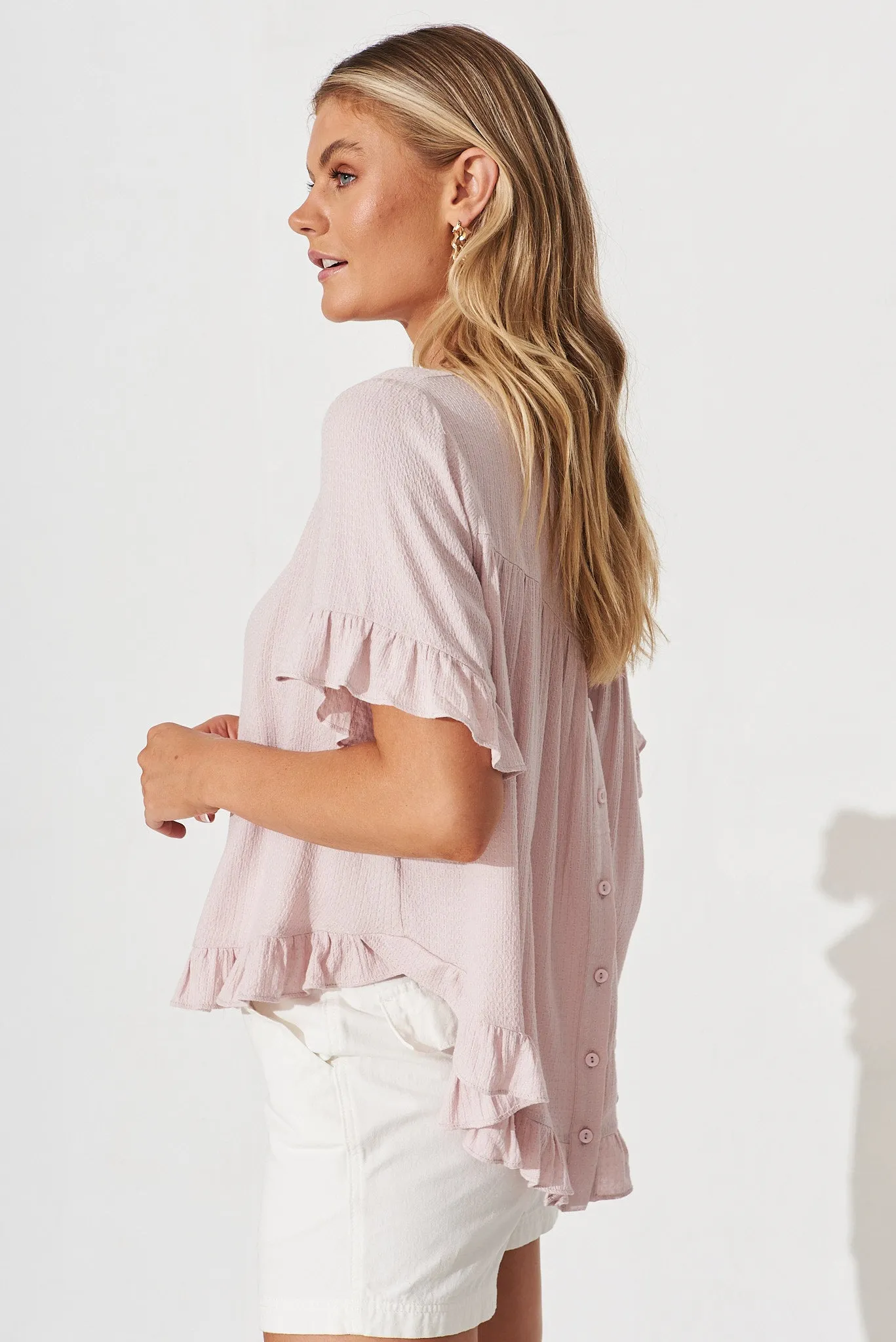 Carmeline Smock Top In Light Pink sold by St Frock product image thumbnail 3