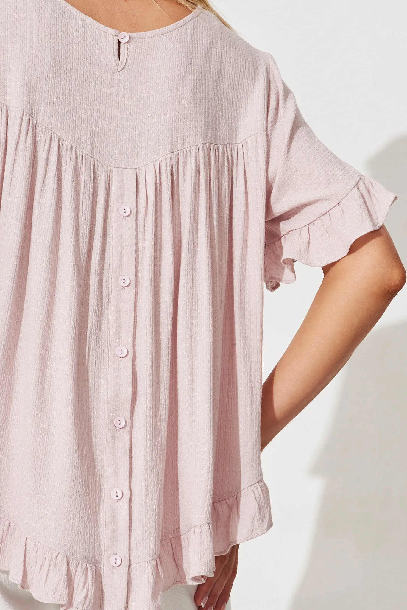 Carmeline Smock Top In Light Pink sold by St Frock product image thumbnail 5
