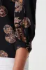 Rhiah Top in Charcoal with Apricot Floral sold by St Frock
