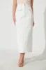Delta Maxi Denim Skirt In White sold by St Frock