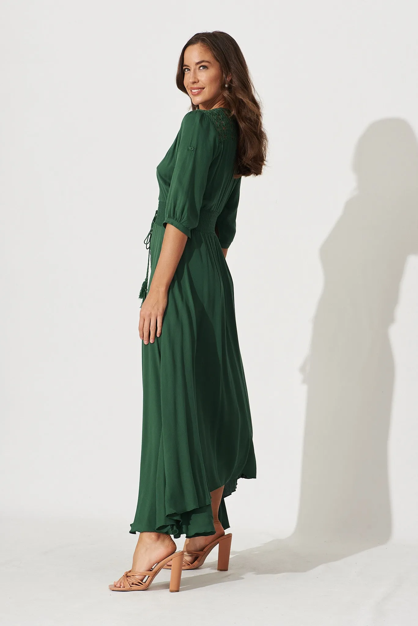 Selena Maxi Dress In Emerald sold by St Frock product image thumbnail 4