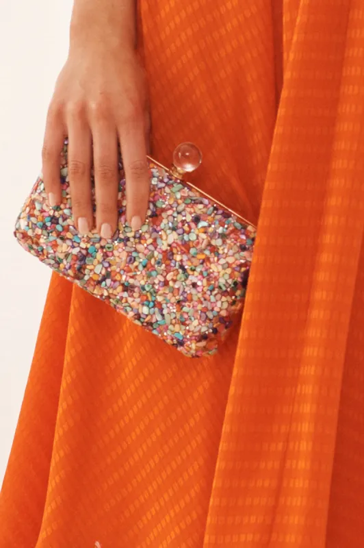 Twilight Beaded Clutch Bag In Multi sold by St Frock