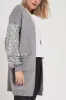 Shine On Grey Knit Cardigan with Sequin Sleeve sold by St Frock