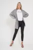 Shine On Grey Knit Cardigan with Sequin Sleeve sold by St Frock
