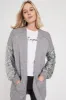 Shine On Grey Knit Cardigan with Sequin Sleeve sold by St Frock