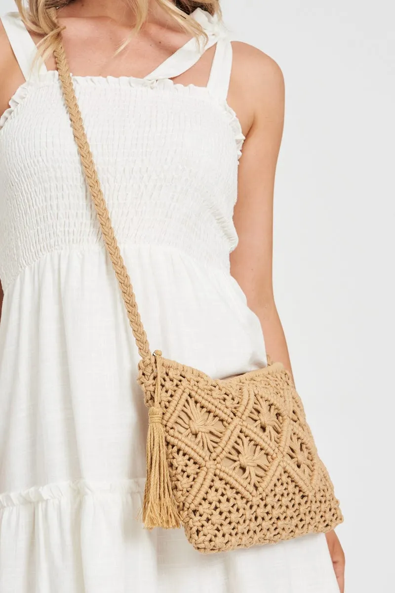 August + Delilah Lisbon Clutch In Camel sold by St Frock