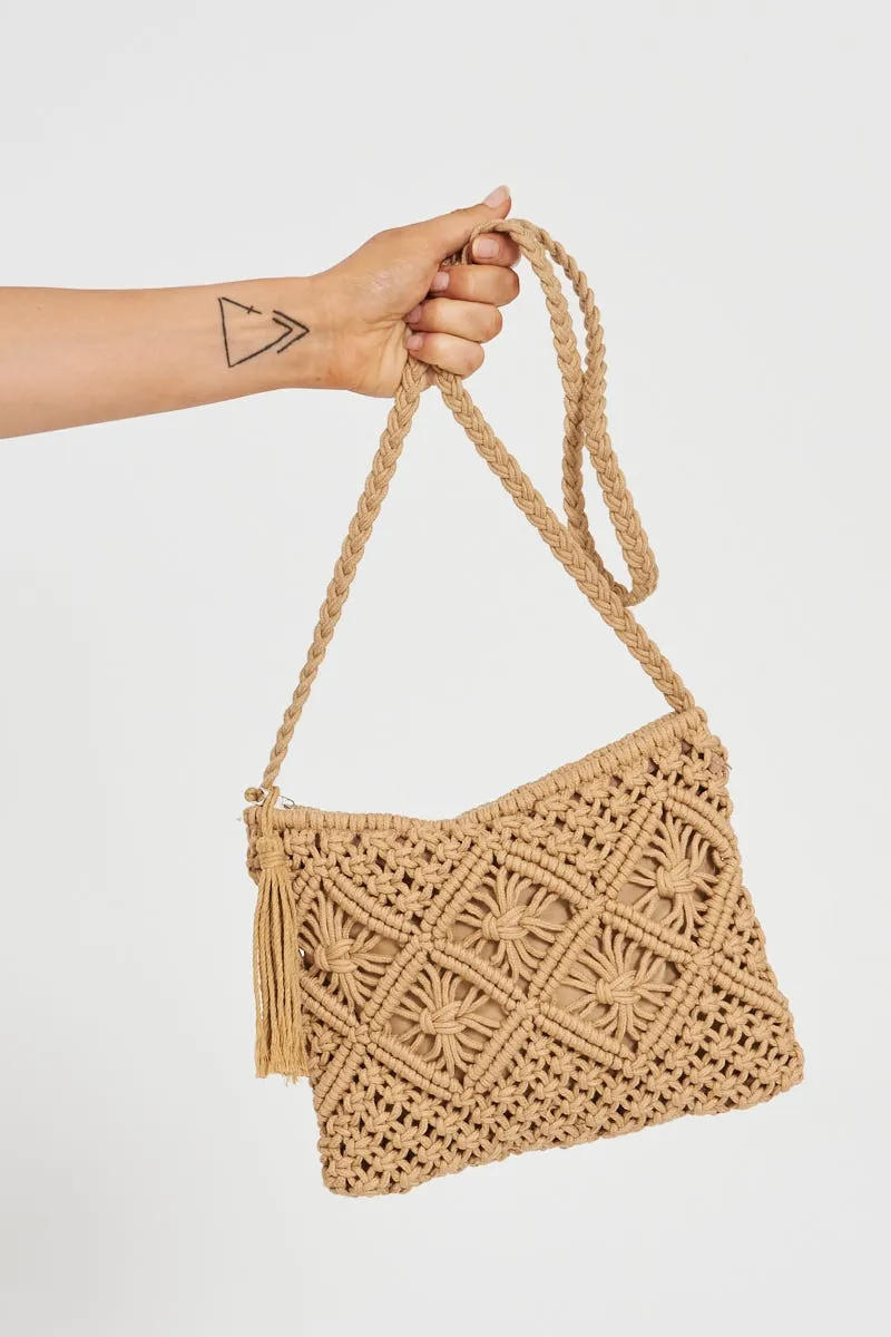 August + Delilah Lisbon Clutch In Camel sold by St Frock product image thumbnail 3