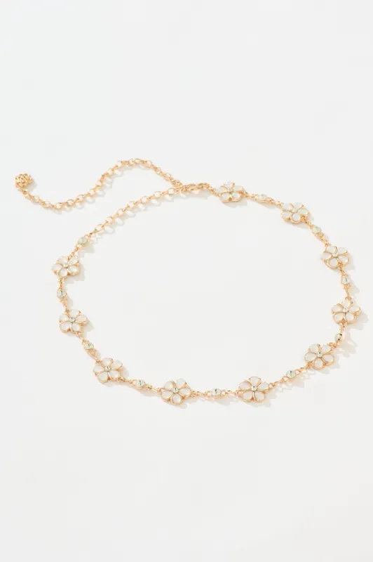 Sofia Chain Belt In Gold With Diamante sold by St Frock