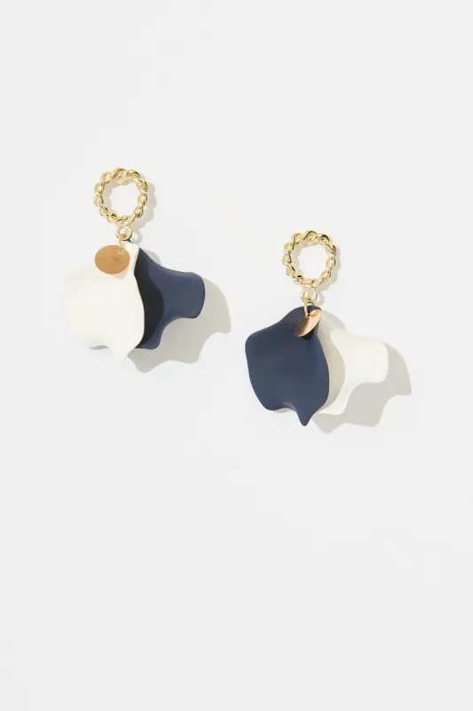 Isla Earrings In Navy sold by St Frock