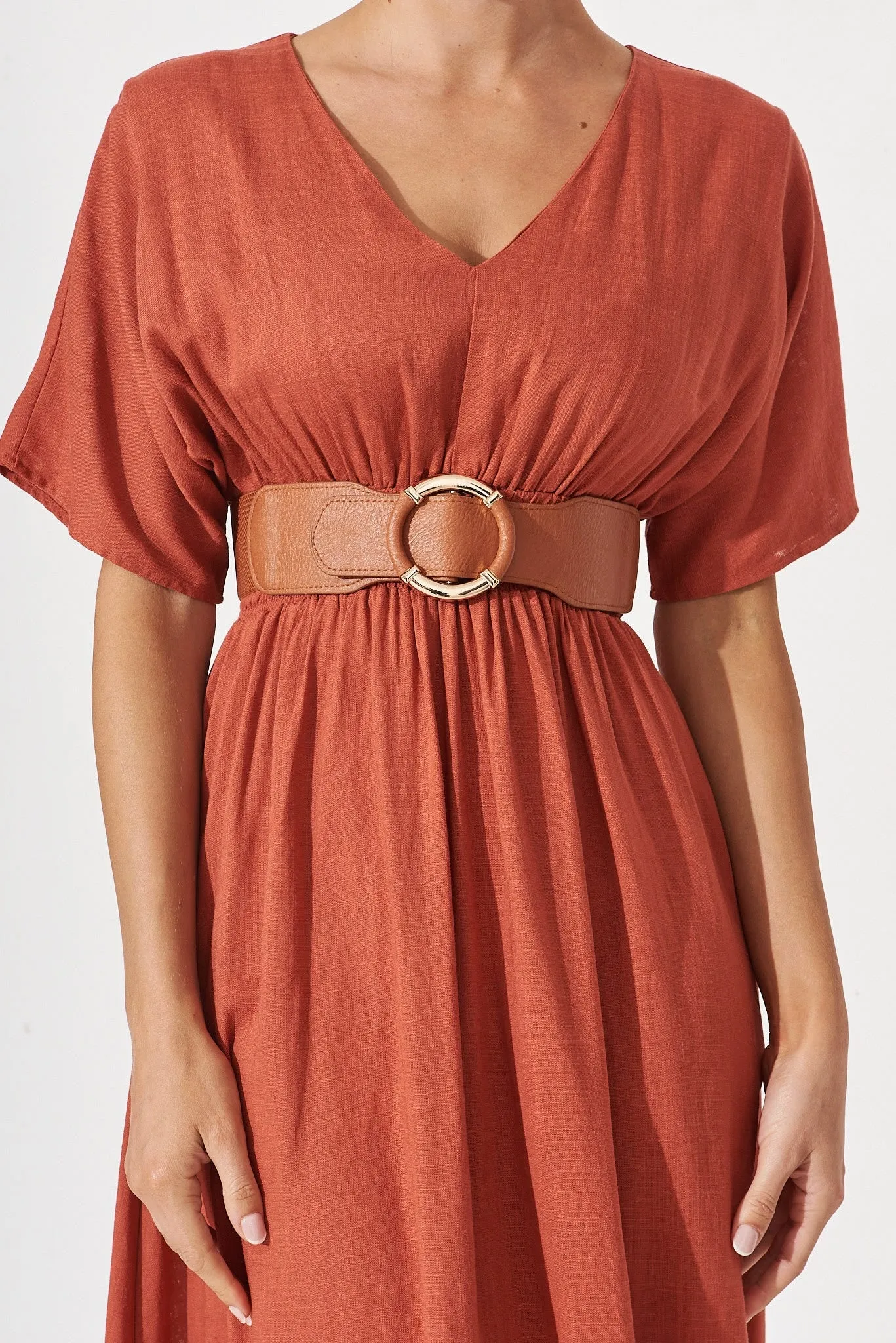 Camille Belt In Tan Stretch sold by St Frock product image thumbnail 2