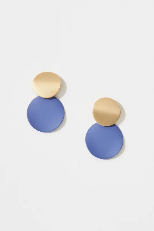 Gloria Earrings In Cobalt Blue sold by St Frock