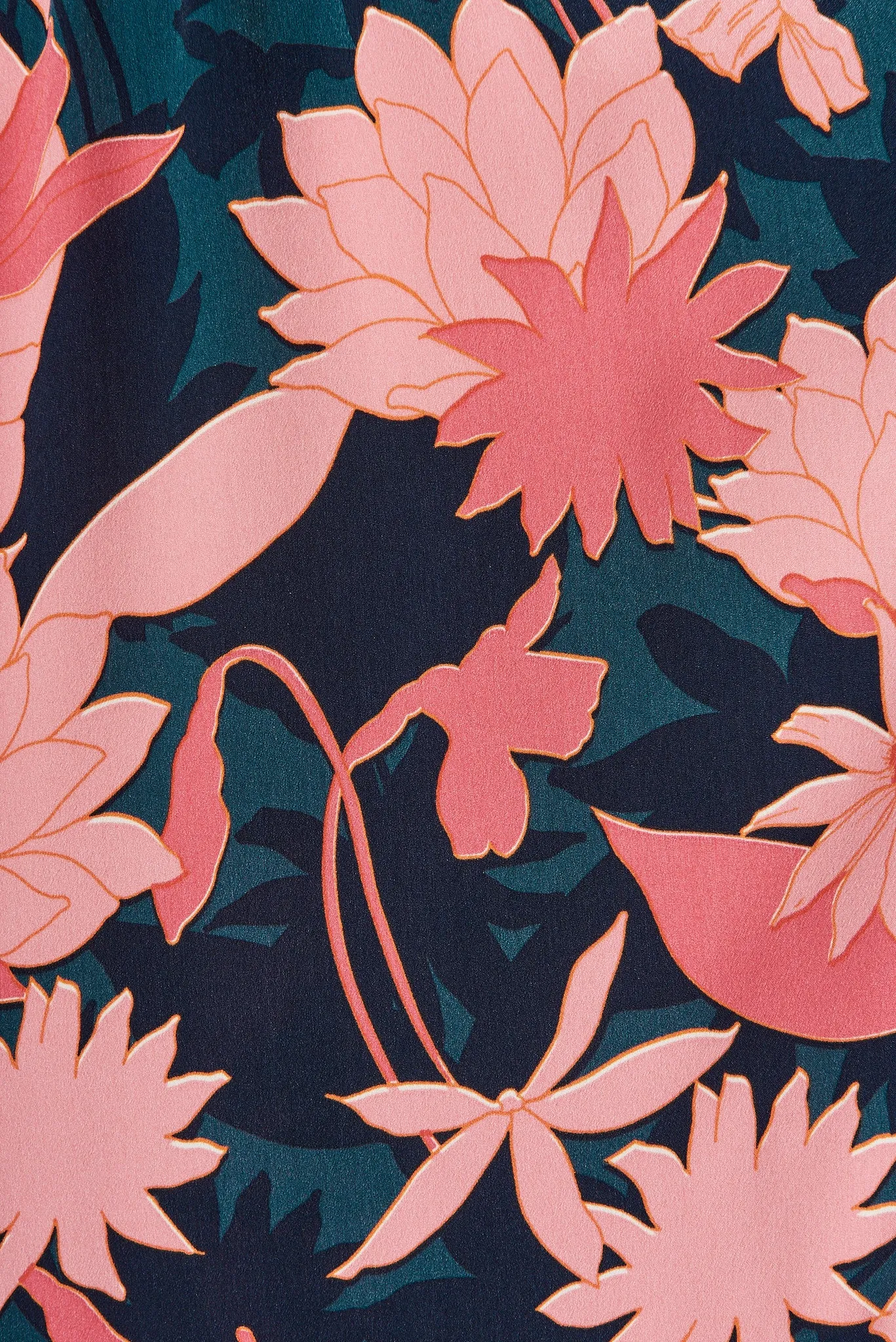 Lavinia Midi Dress In Teal With Blush Floral Satin sold by St Frock product image thumbnail 4