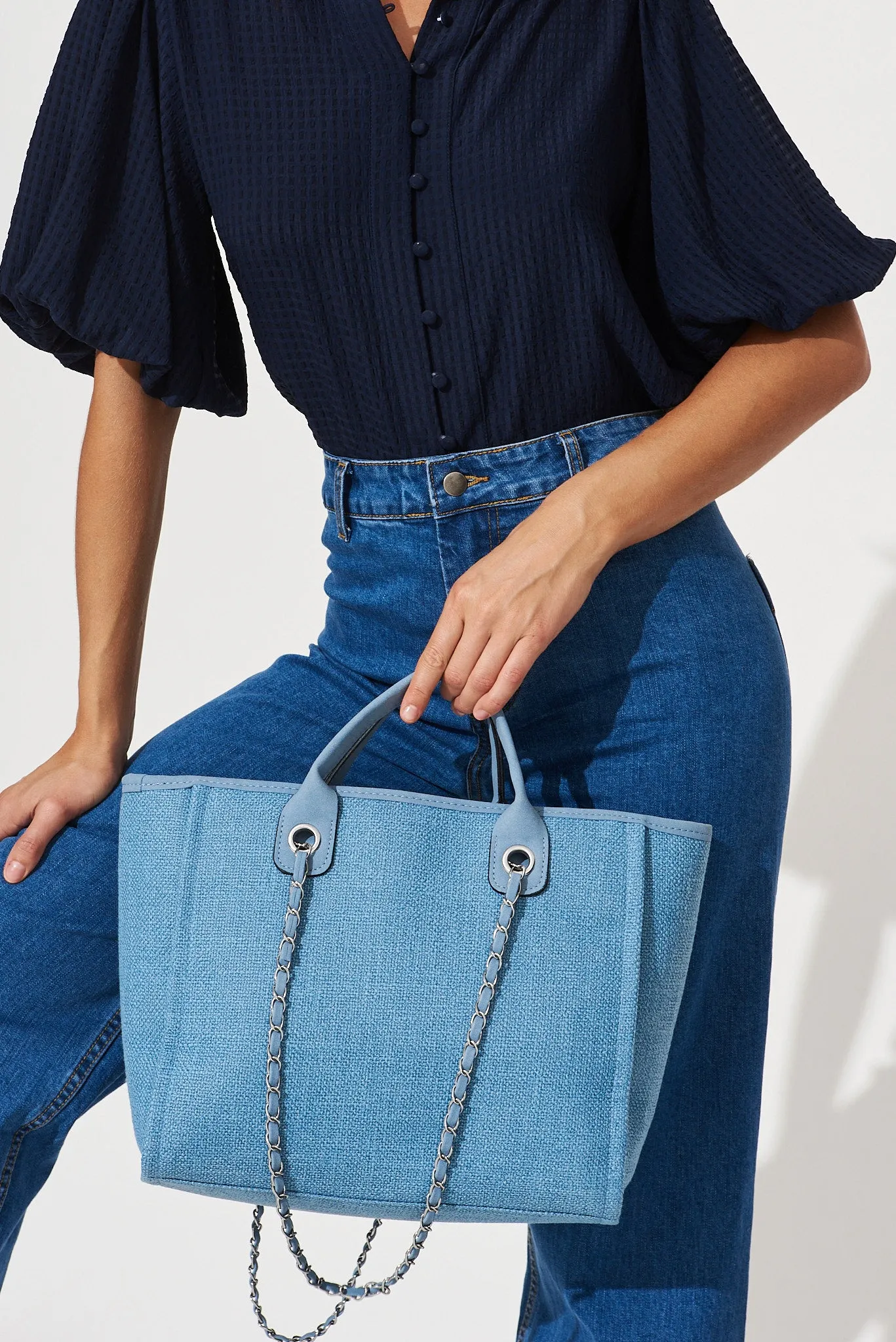 August + Delilah Felicita Bag In Navy And Blue sold by St Frock product image thumbnail 2