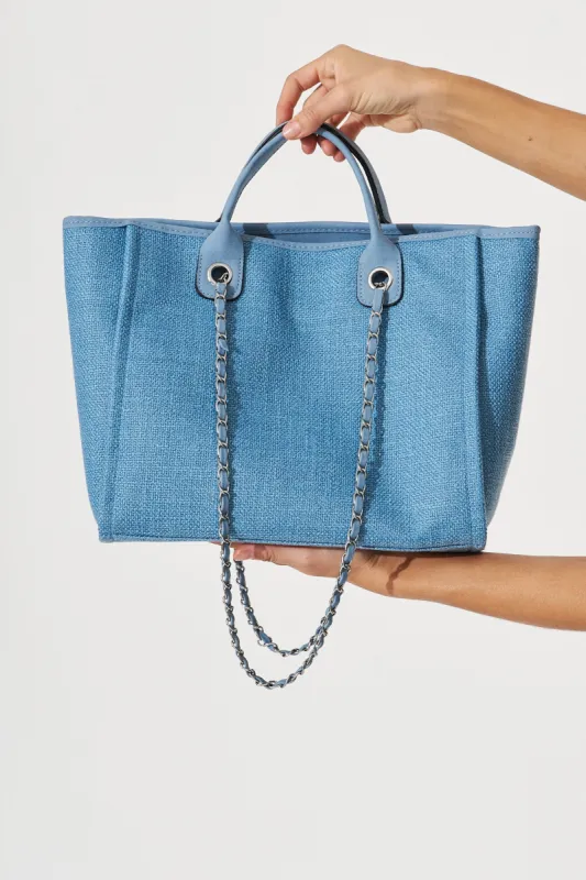 August + Delilah Felicita Bag In Navy And Blue sold by St Frock