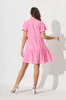 Adeline Shirt Dress In Candy Pink Linen Blend sold by St Frock