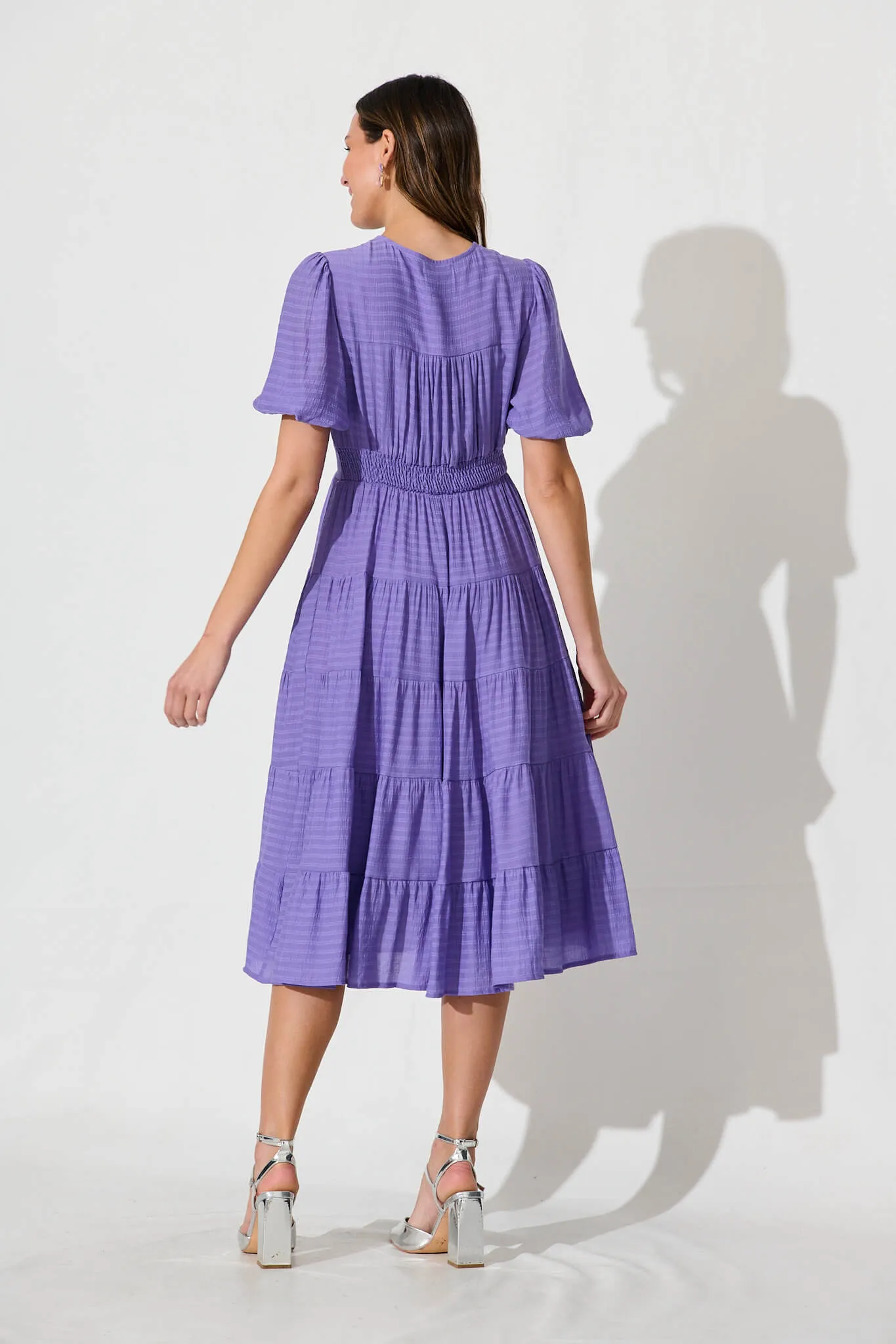 Modica Midi Dress In Purple sold by St Frock product image thumbnail 4