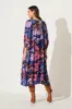 Barrymore Midi Smock Dress In Purple Multi Floral sold by St Frock
