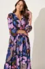 Barrymore Midi Smock Dress In Purple Multi Floral sold by St Frock