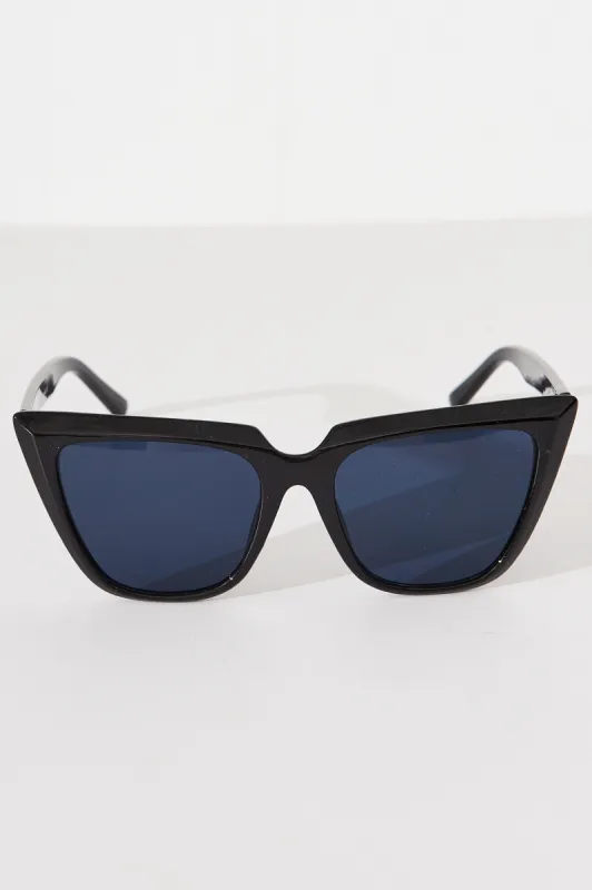August + Delilah Barbara Cat Eye Sunglasses In Black sold by St Frock