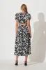Amori Midi Dress In Black And White Cotton sold by St Frock