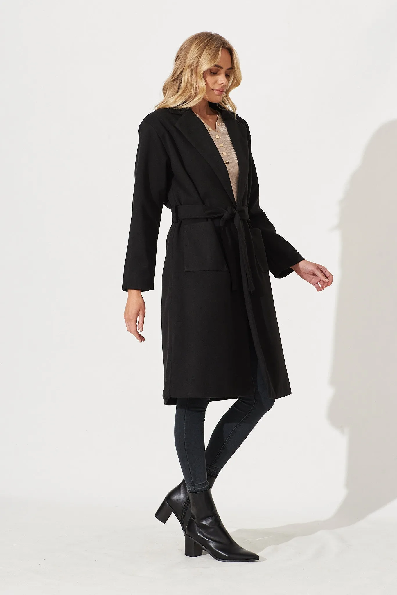 Embrace Coat In Black sold by St Frock product image thumbnail 4