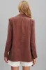 Belmore Blazer In Chocolate Cupro Blend sold by St Frock