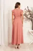 Wynter Maxi Dress in Dusty Rose Chiffon sold by St Frock