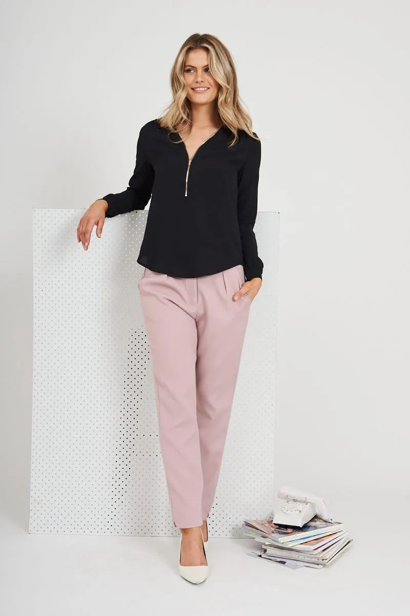 Emerson Zip Top In Black sold by St Frock product image thumbnail 3