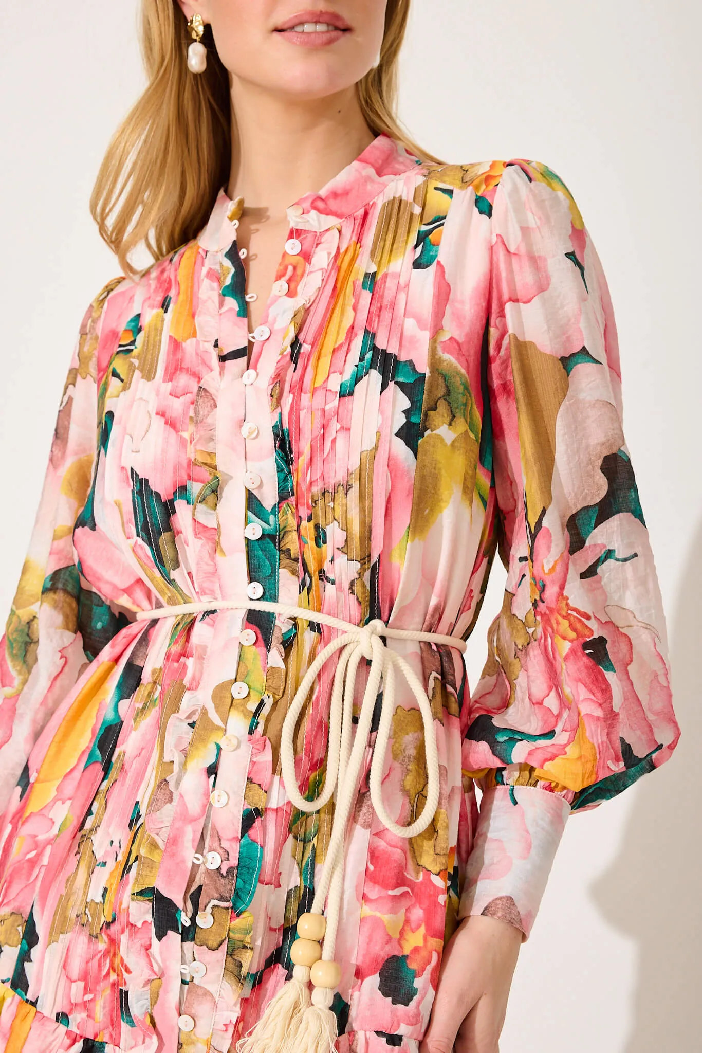 Sassari Dress In Pink Multi Floral sold by St Frock product image thumbnail 5