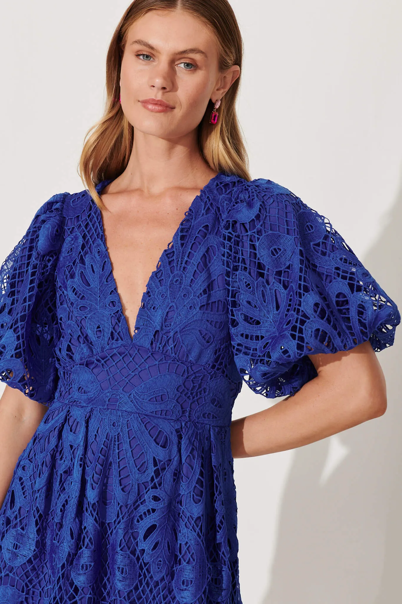 Millie Lace Maxi Dress In Cobalt Blue sold by St Frock product image thumbnail 5