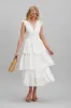 Wonderland Maxi Dress In White Cotton Broderie sold by St Frock
