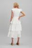 Wonderland Maxi Dress In White Cotton Broderie sold by St Frock