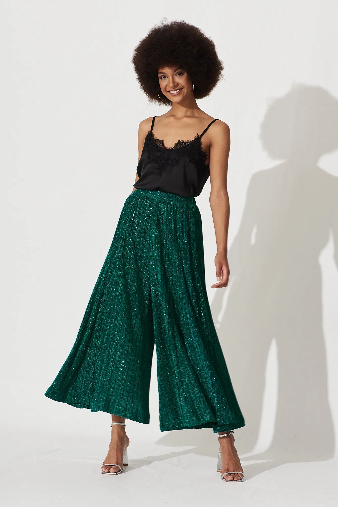 Sugary Pant In Emerald Lurex sold by St Frock