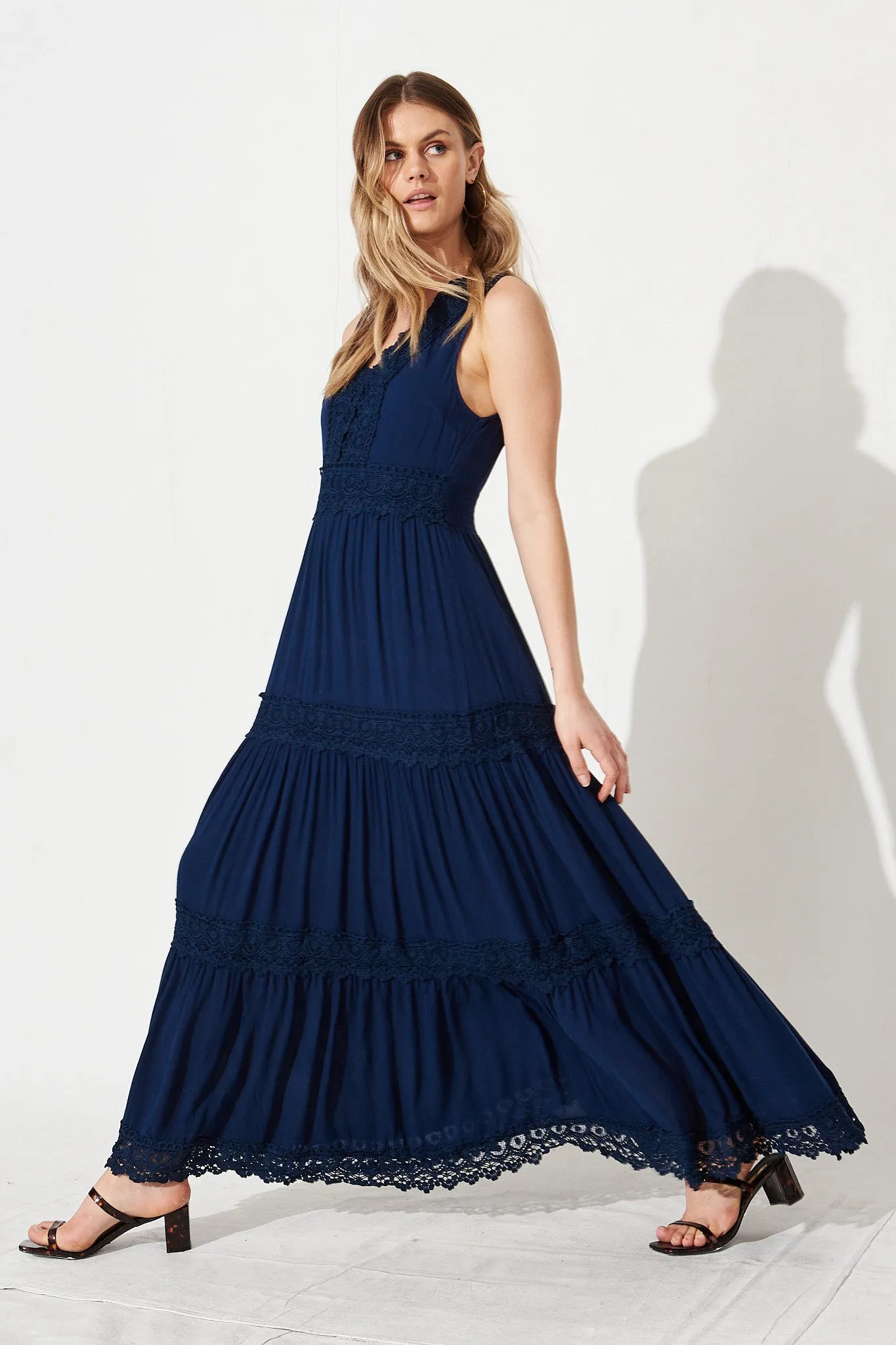 Monae Maxi Dress In Navy sold by St Frock product image thumbnail 4