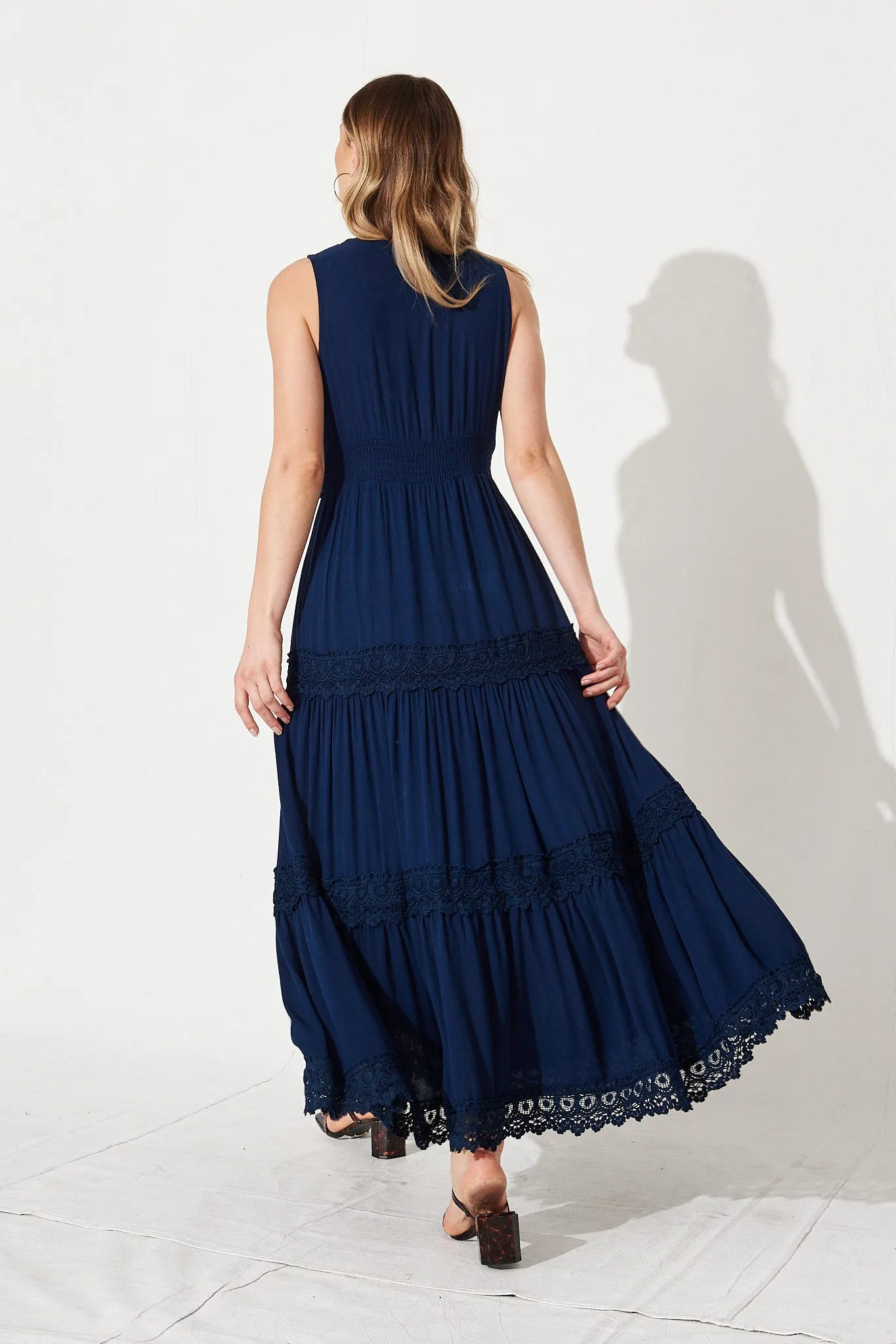 Monae Maxi Dress In Navy sold by St Frock product image thumbnail 5