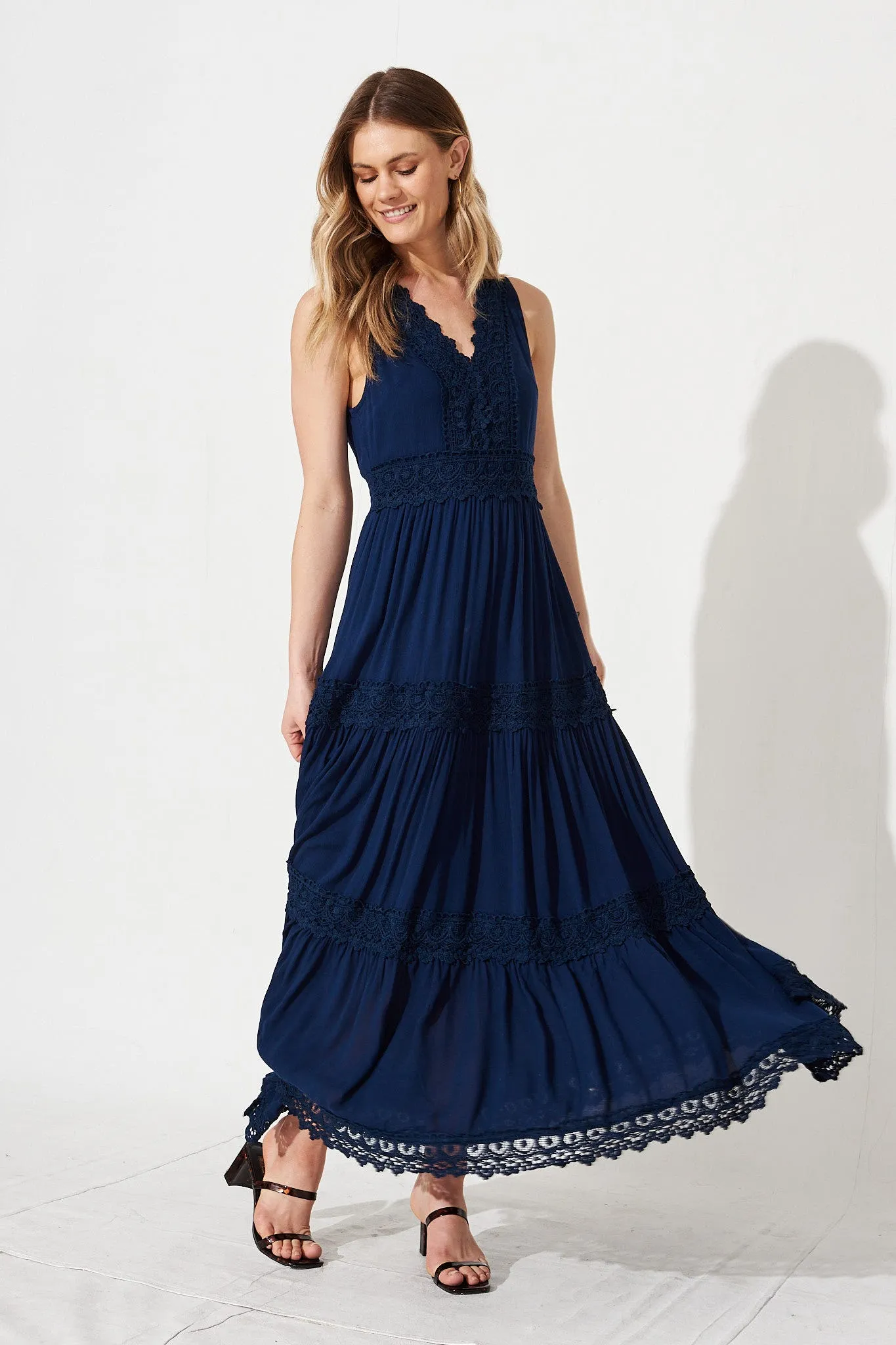 Monae Maxi Dress In Navy sold by St Frock product image thumbnail 2