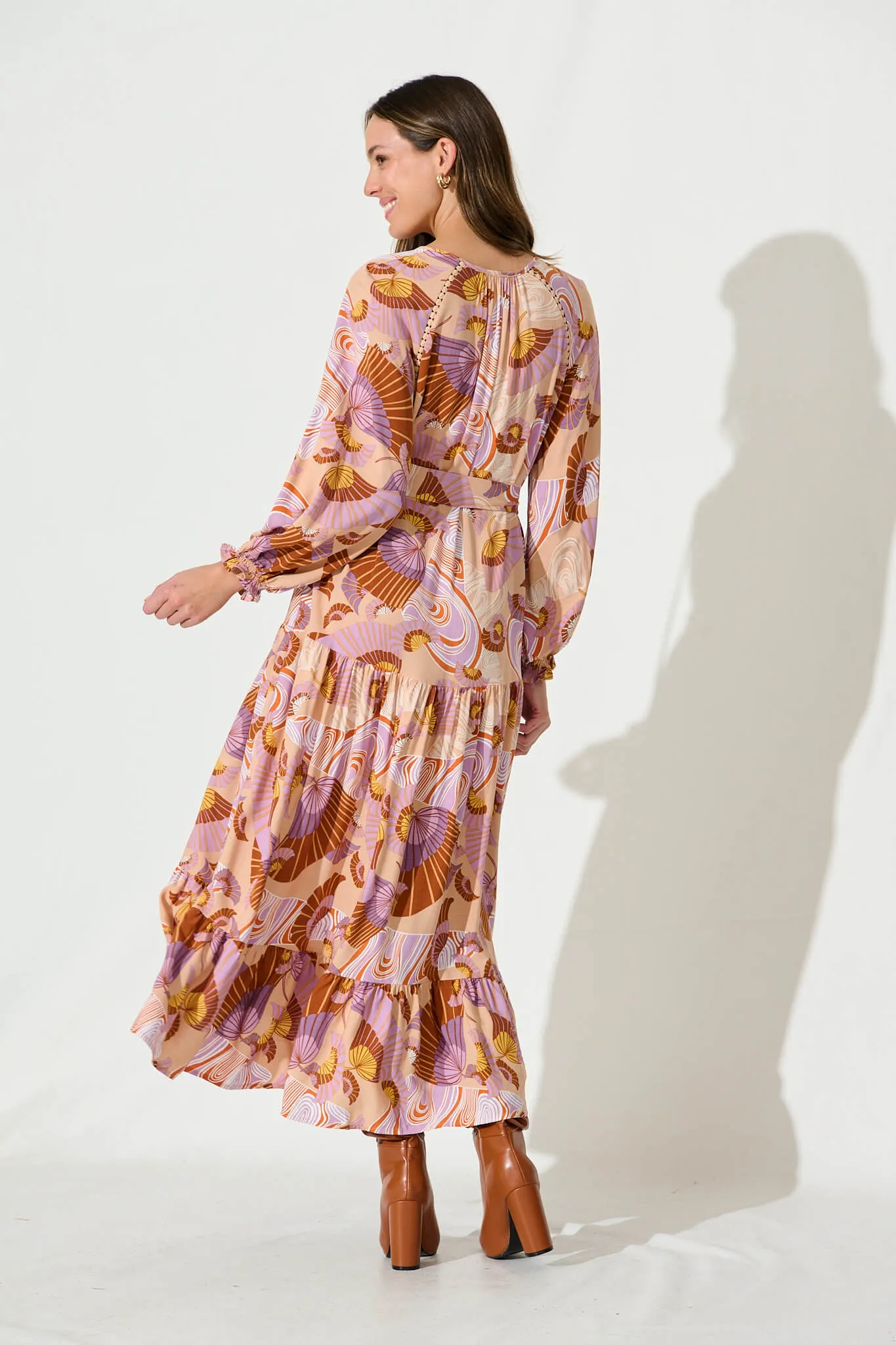 Analise Midi Dress In Multi Print sold by St Frock product image thumbnail 4