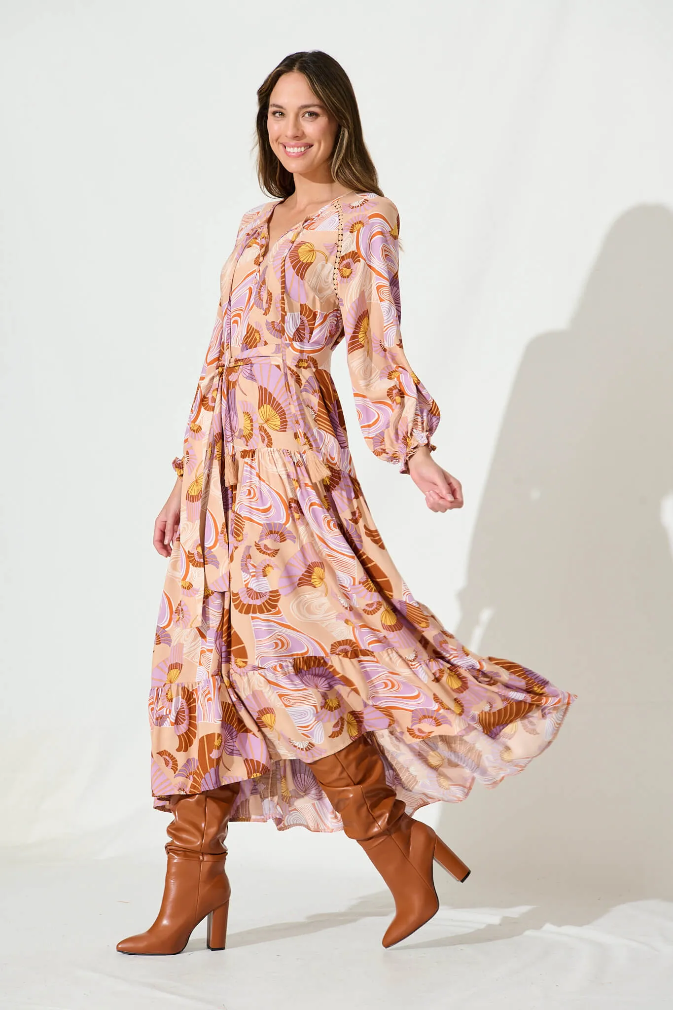 Analise Midi Dress In Multi Print sold by St Frock product image thumbnail 3